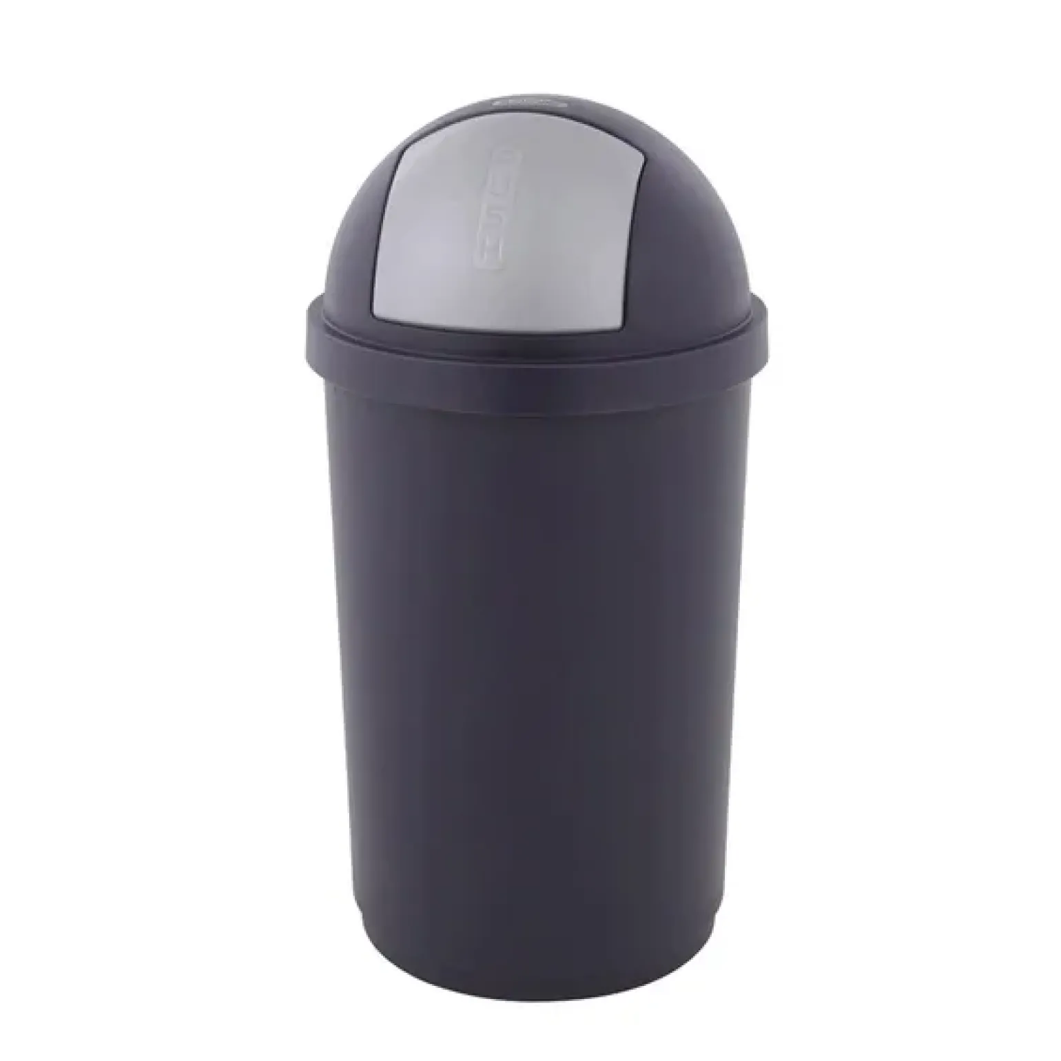 Afvalbak Met Pushdeksel Blauw/Zilver (45 liter)