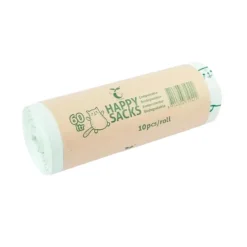 Afvalzak Bio Happy Sacks 60x80cm T30 60 Liter (24×10 stuks)