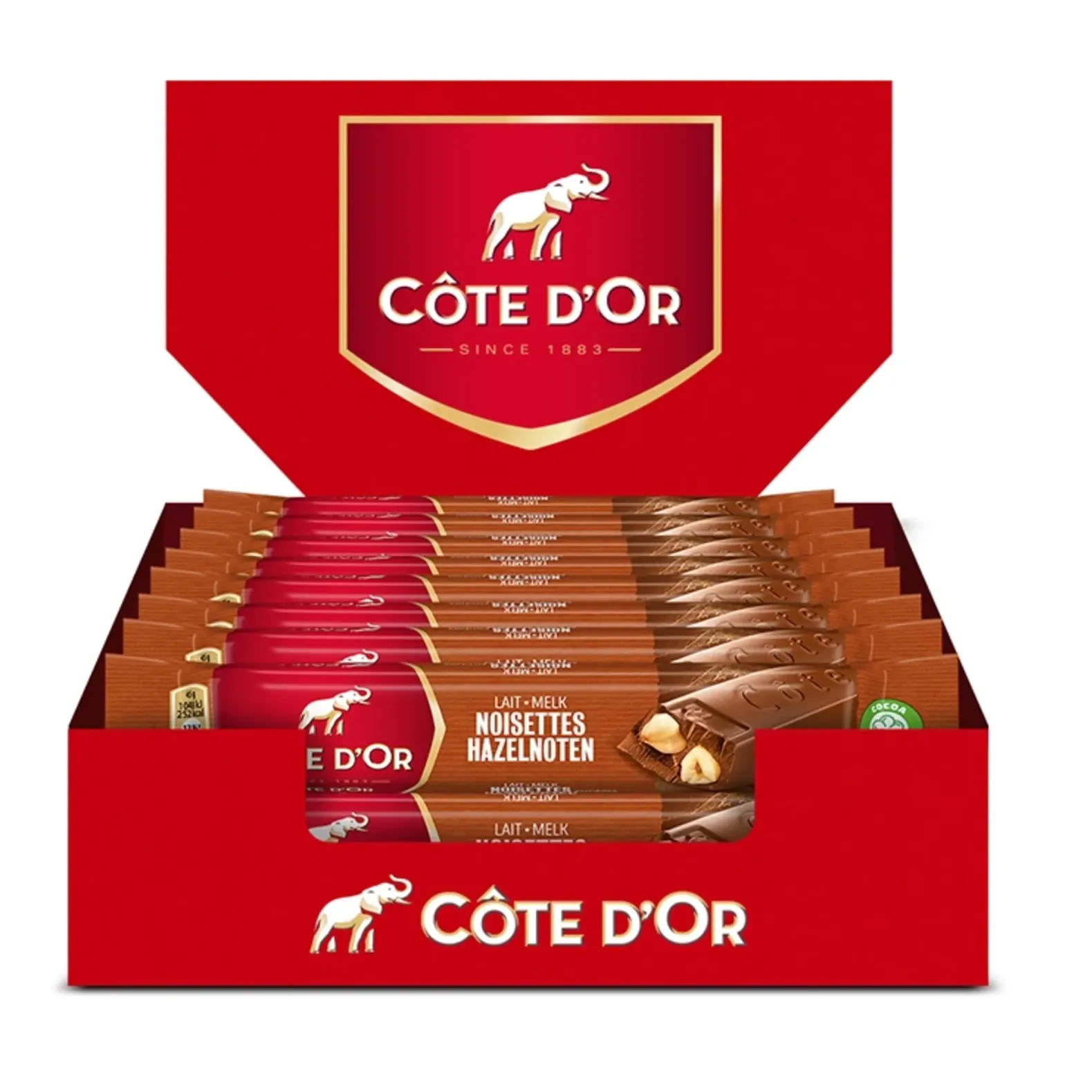 Cote D’or Reep Melk Hazelnoten (32x 45gr)