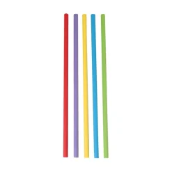 Drinkrietje assorti papier 200×6 mm FSC (250 stuks)