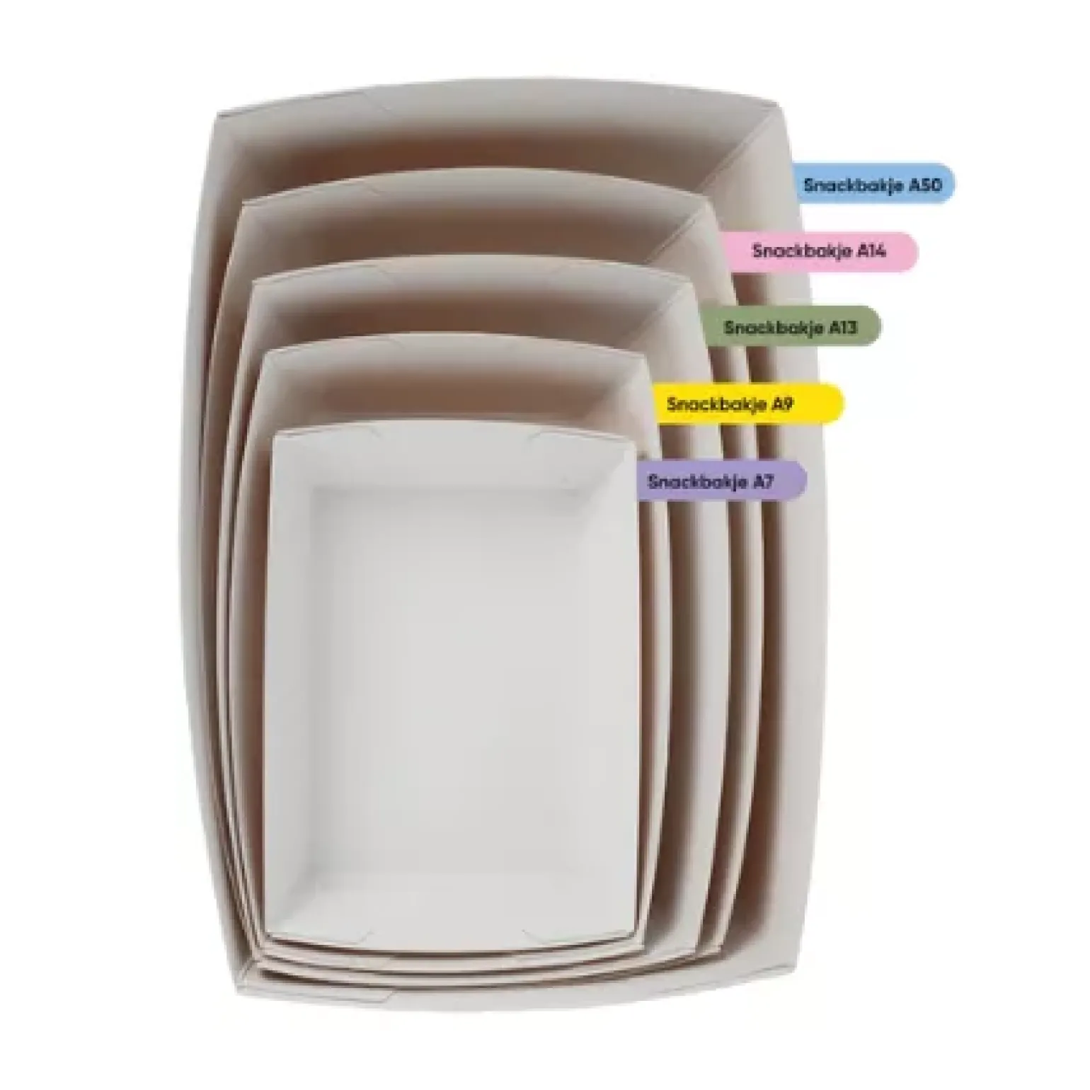 Frietbakje A14 Kraft/Wit BIO (400 stuks)