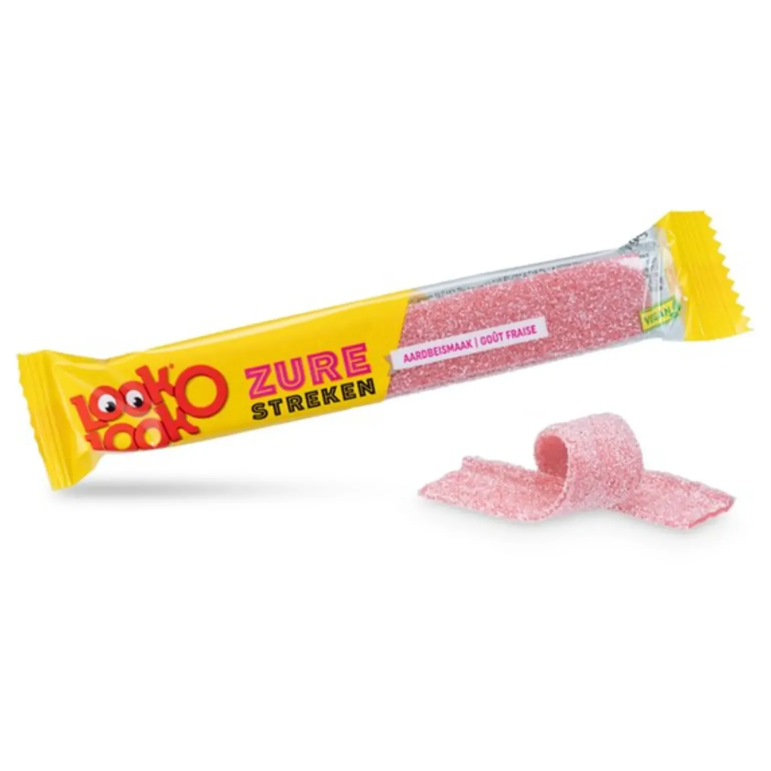 Look-O-Look Zure Streken Aardbei (12x 58g)