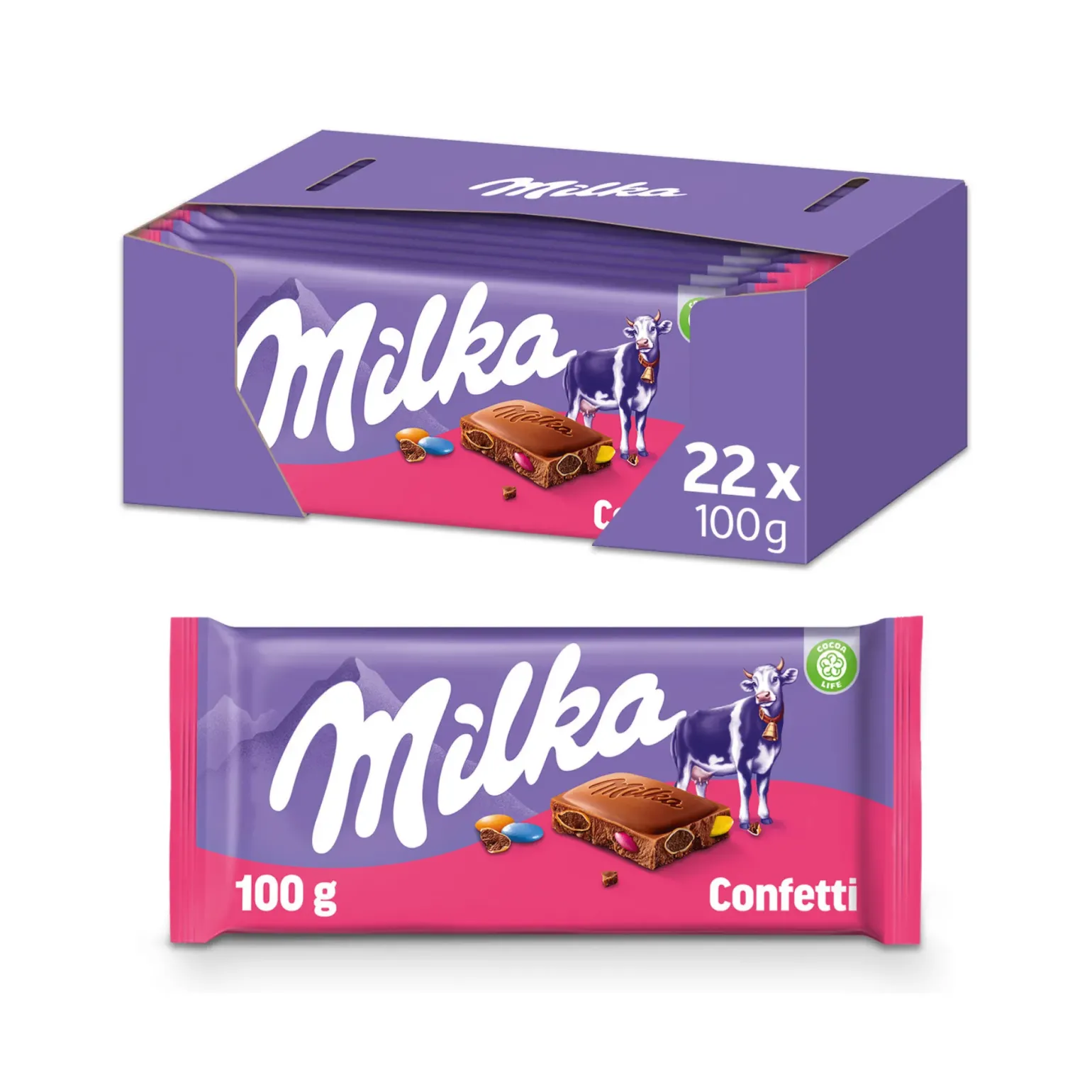 Milka Tablet Confetti (22x 100gr)