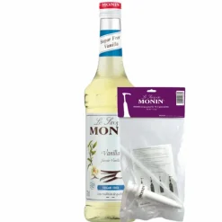 Monin Siroop Vanille Suikervrij (70 cl) + Monin Siroop Pompje (10Ml)