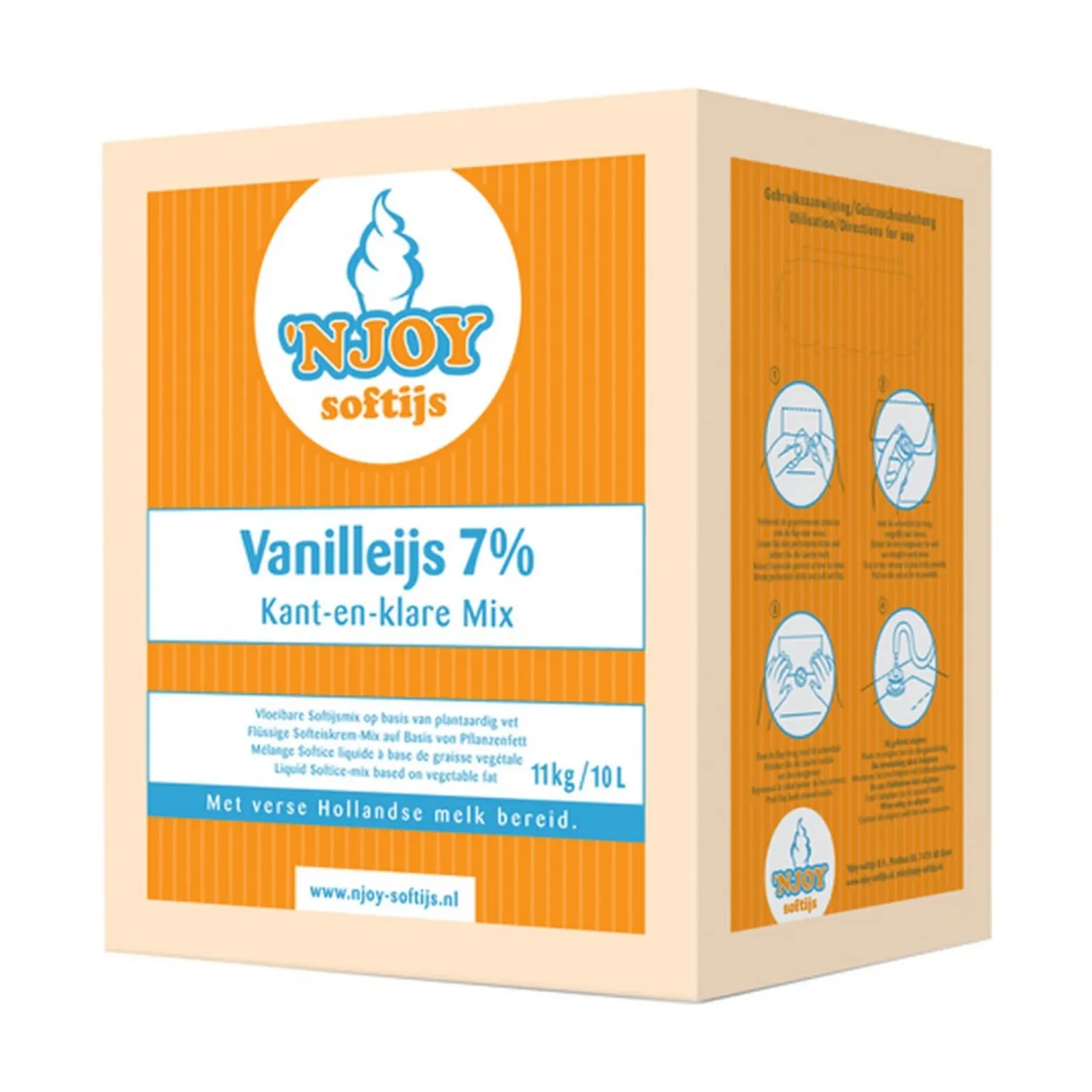 NJOY 7% Vanilleijs Vloeibaar IJsmix (10 liter)