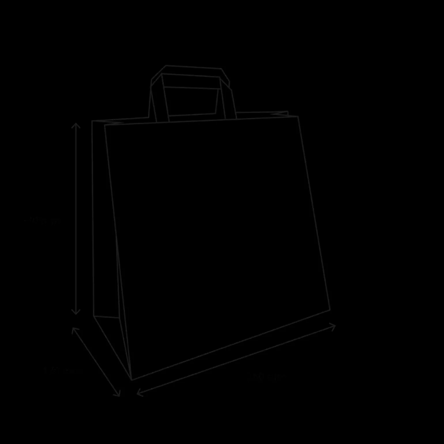 Papieren Draagtas Middel 26+17x27cm Bruin (250 stuks)