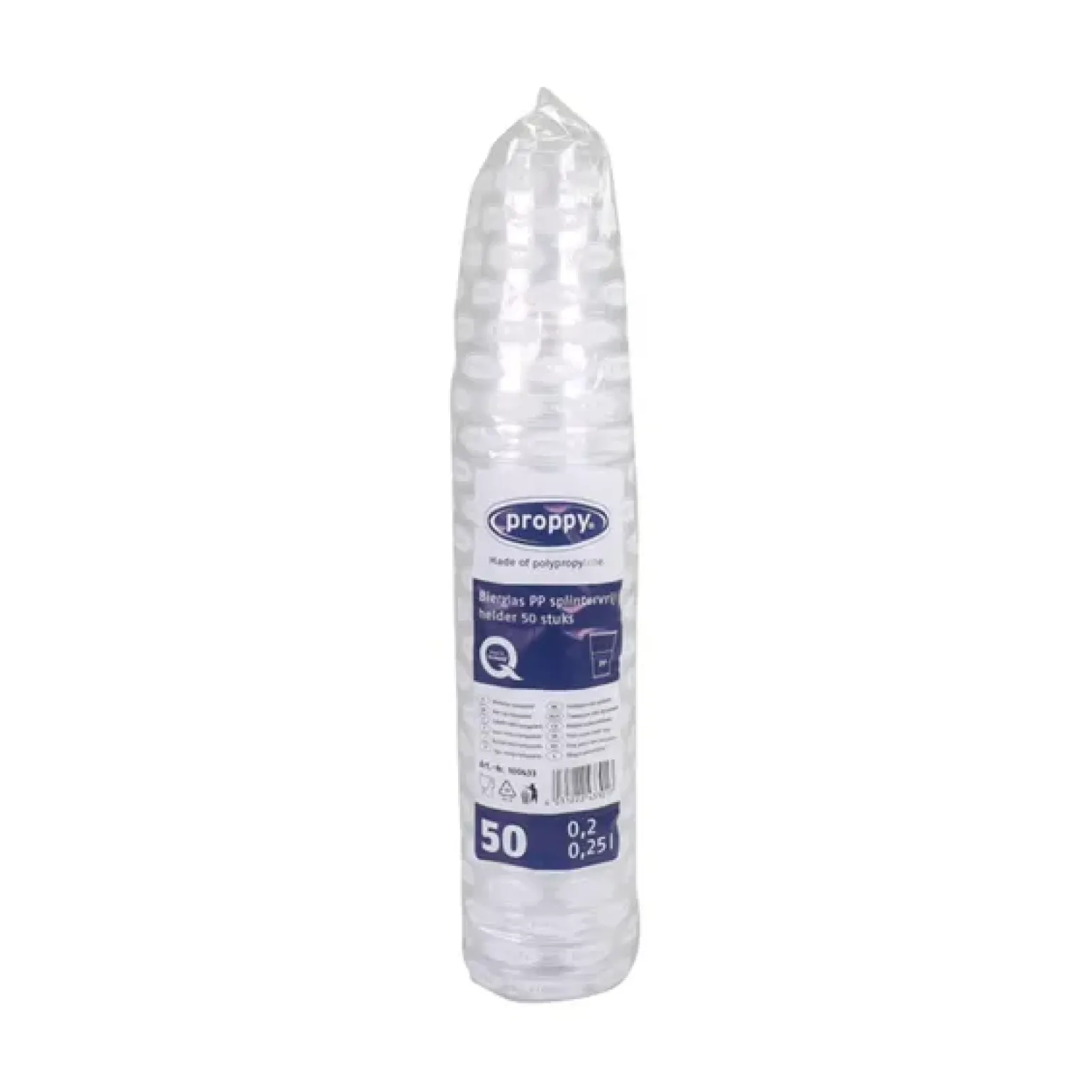 Plastic bierglas zacht (50x 250cc) (proppy)