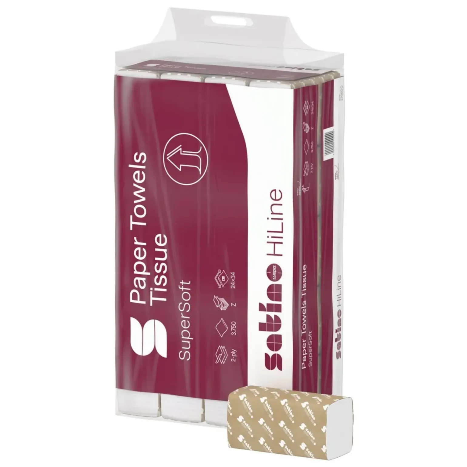 Satino HiLine interfolded handdoekje 2 laags 20.6×32 cm (3000 stuks)