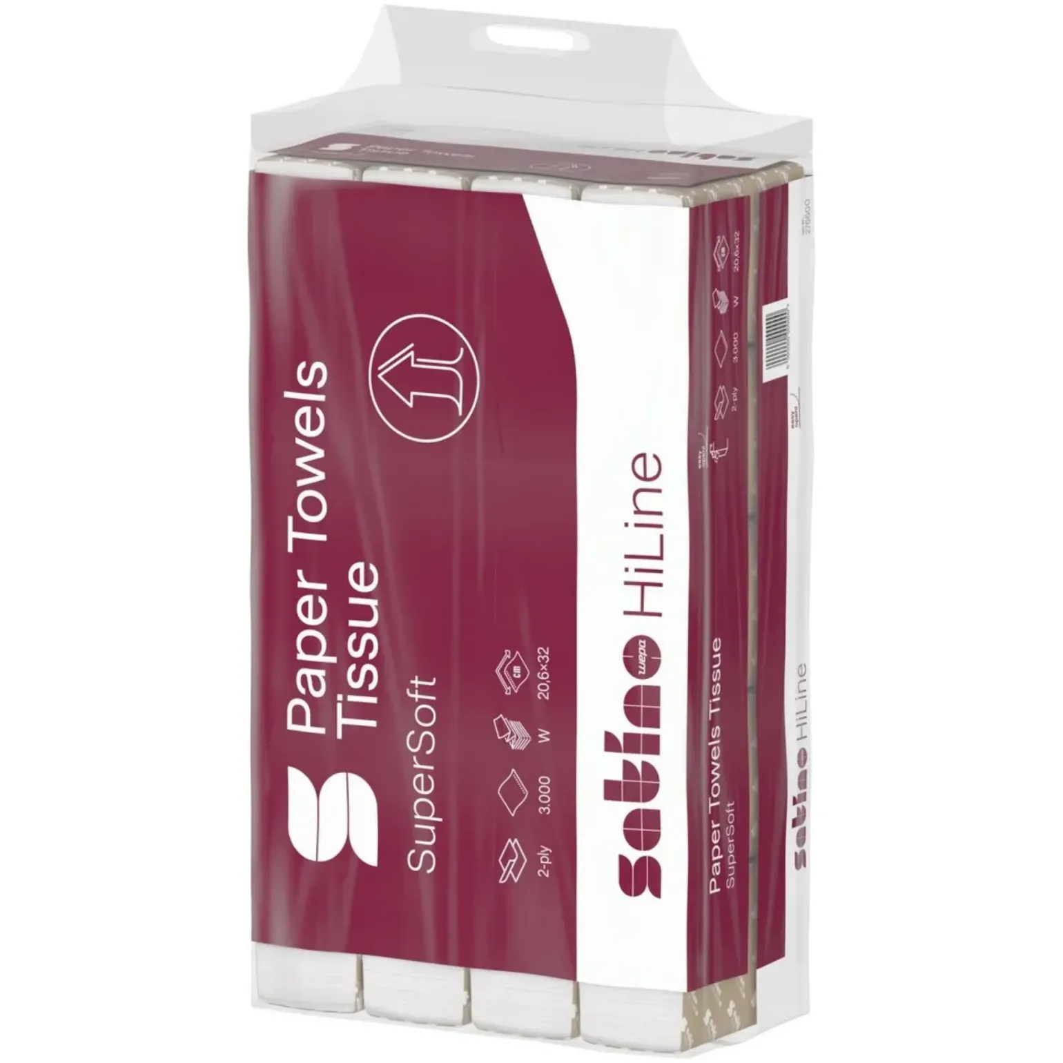 Satino HiLine interfolded handdoekje 2 laags 20.6×32 cm (3000 stuks)