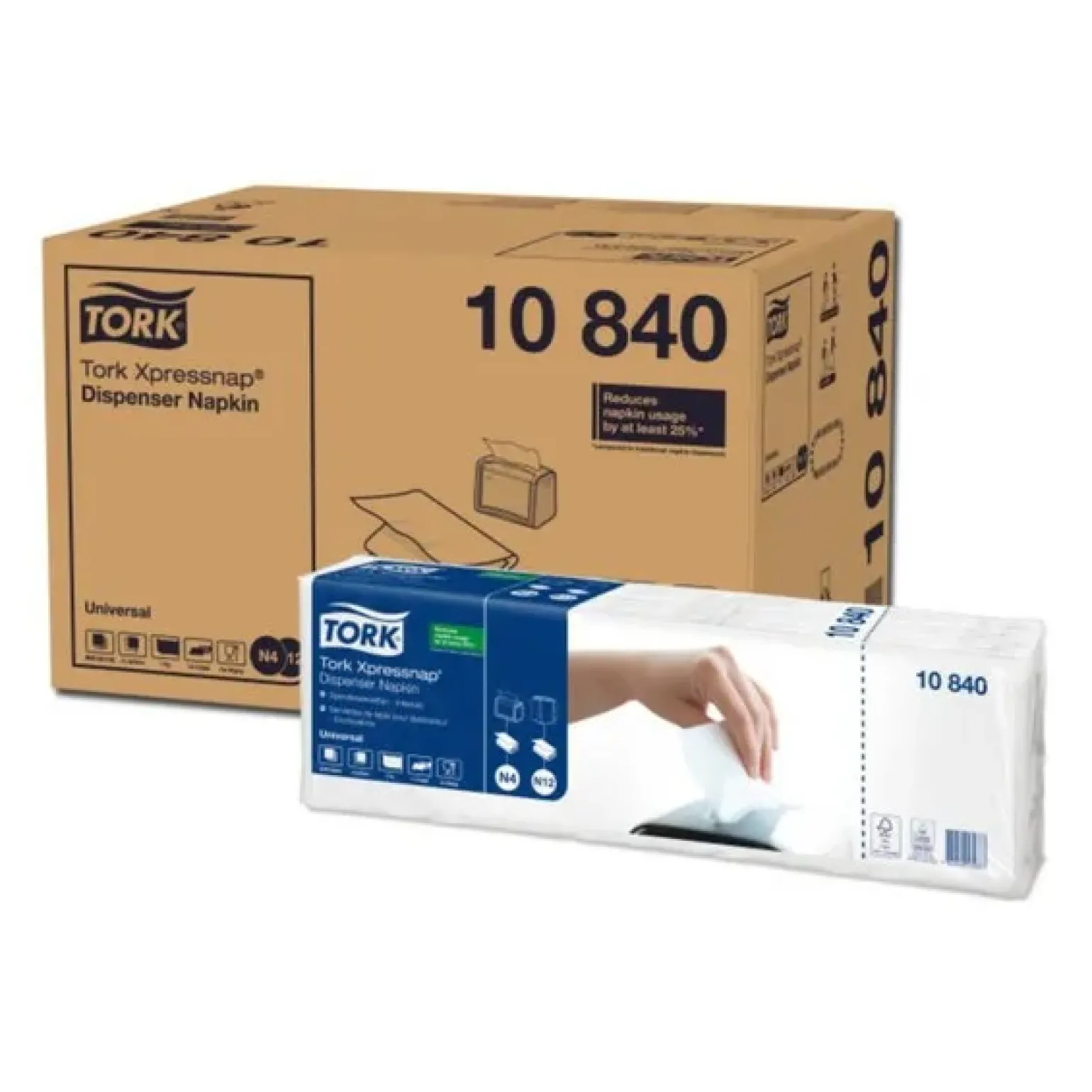 Servetten Tork voor Dispenser wit 22×33 cm N4 N12