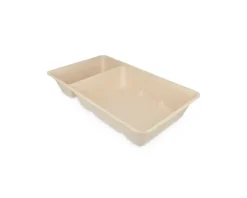 Snackbakje A20 Bagasse PFAS-vrij (A14+saus) (500 stuks)