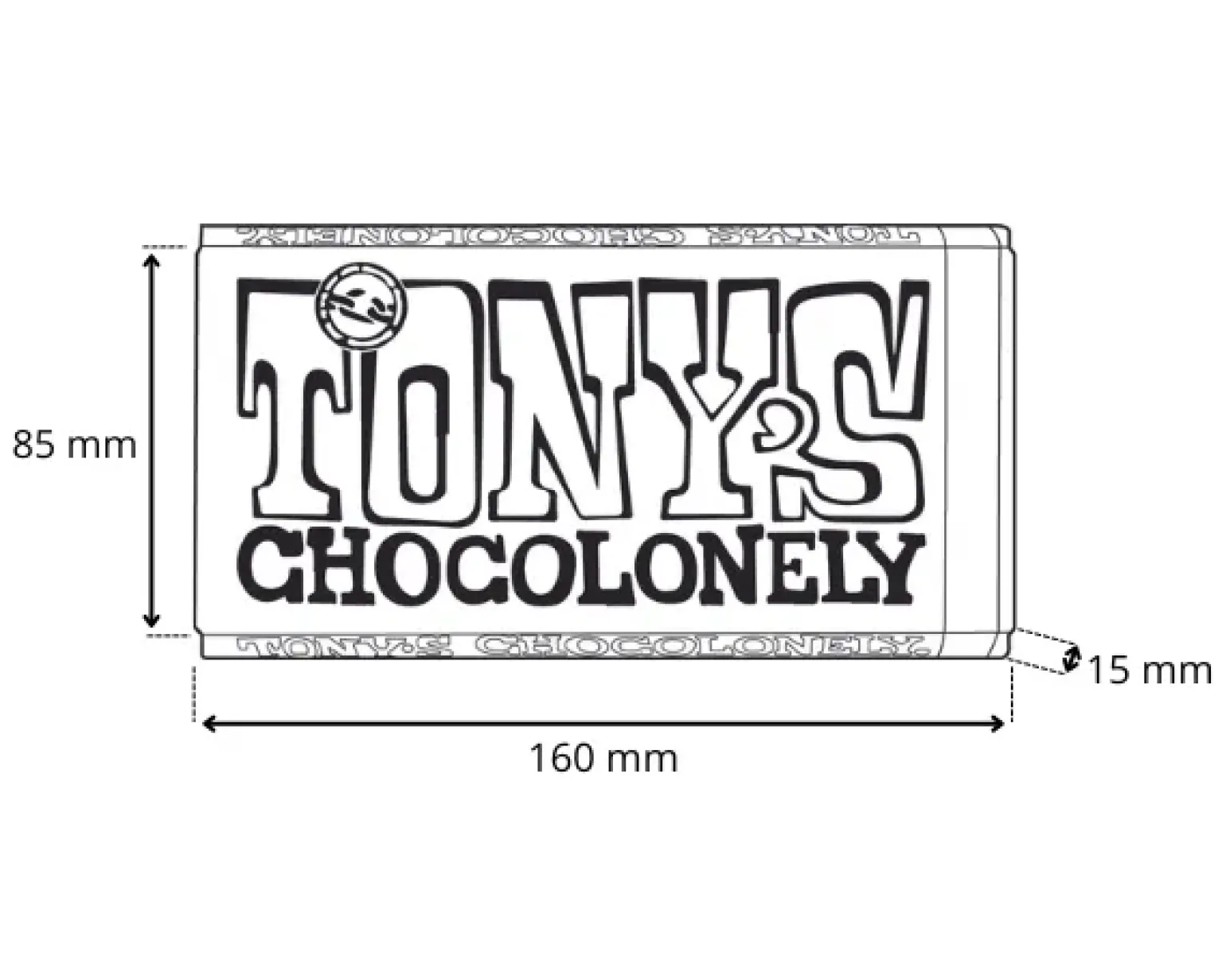 Tony’s Chocolonely Reep Pure Chocolade 70% (15x 180gr)