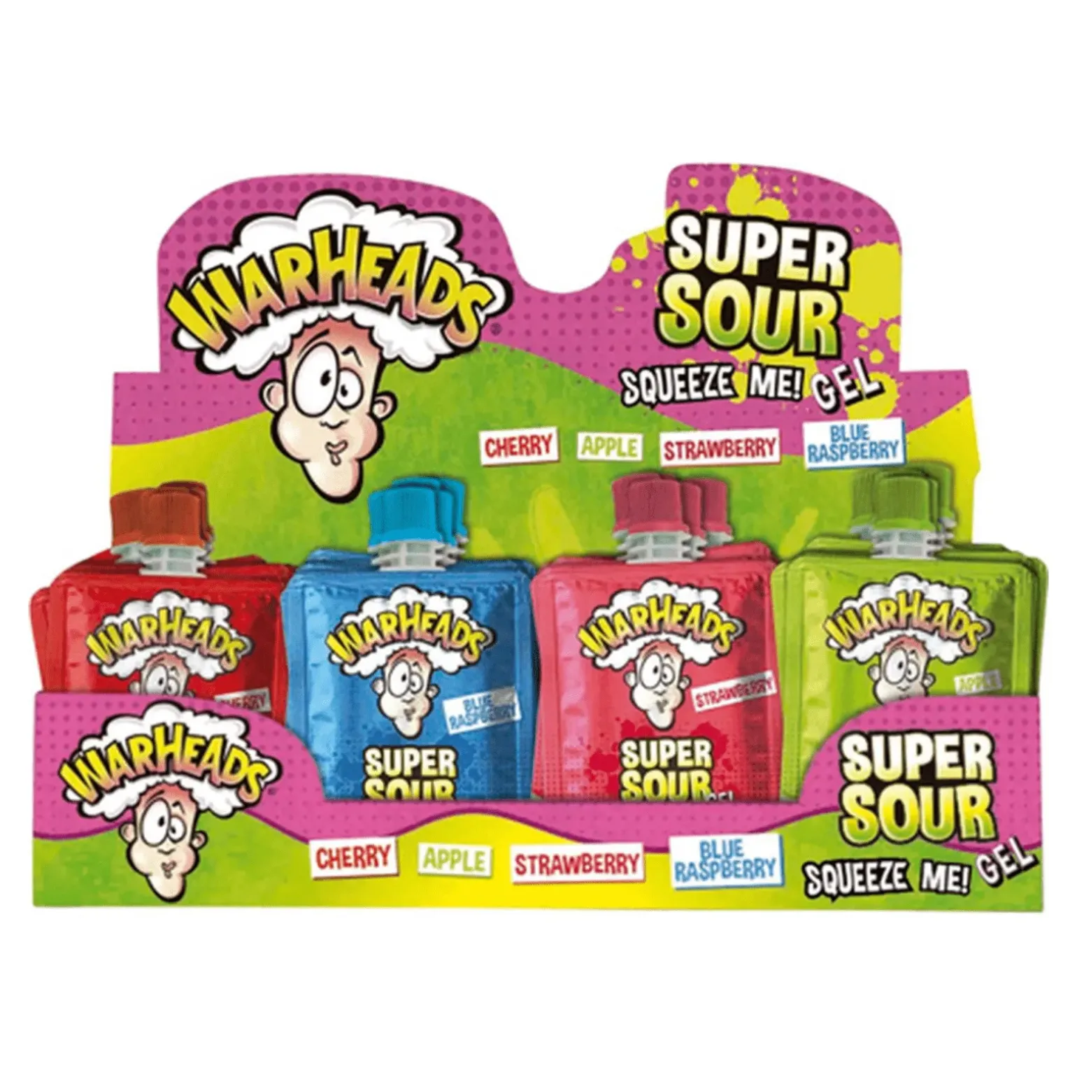 Warheads Super Sour Squeeze Me Gel (32x 20 gr)